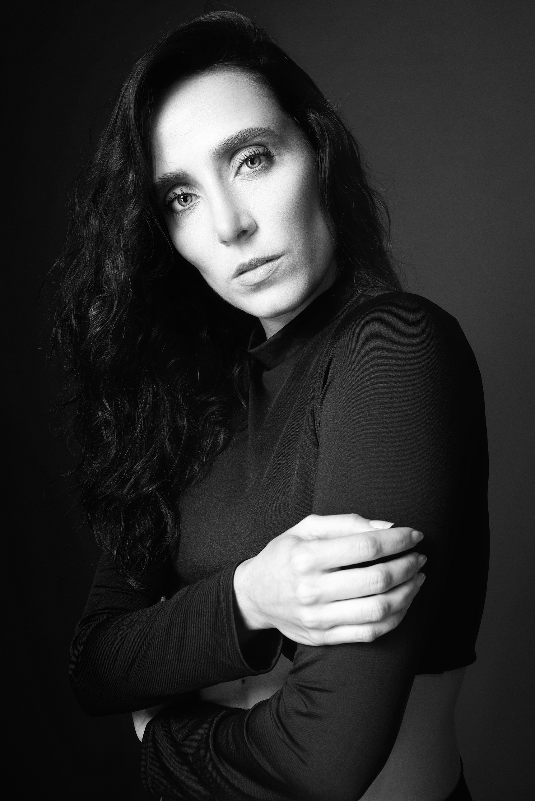 Melissa Jaramillo, retrato en blanco y negro